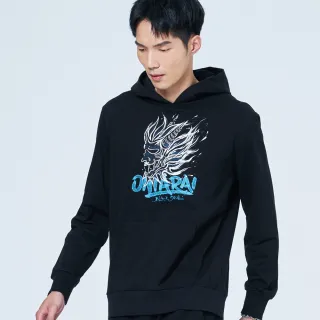 【BLUE WAY】男裝 水墨感側鬼連帽 長袖 上衣-鬼洗