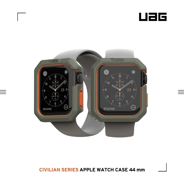 UAG Apple Watch 44mm 耐衝擊簡約保護殼-綠(UAG)