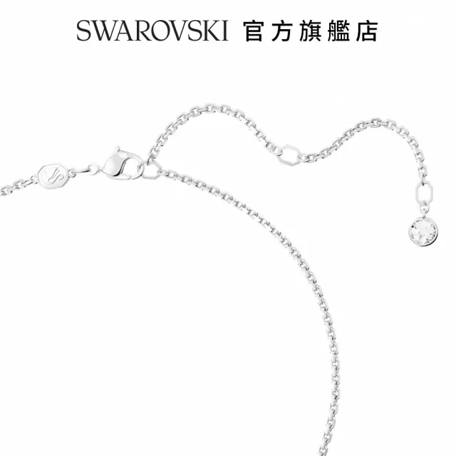 【SWAROVSKI 官方直營】Disney Donald Duck 鏈墜 白色 鍍白金色 交換禮物(Disney 100)