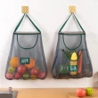 廚房多功能懸掛式透氣網袋 帶掛繩蔬菜水果儲物分裝袋(大號單層款1入)