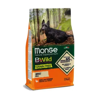 【Monge 瑪恩吉】BWILD真野無穀-小型成犬配方（鴨肉+馬鈴薯）2.5kg(狗糧、狗飼料、無穀犬糧)