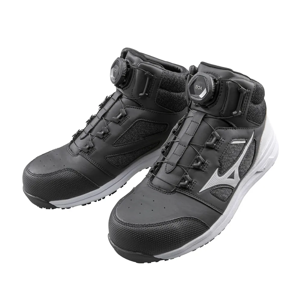 【MIZUNO 美津濃】美津濃MIZUNO防護鞋 PRIME FIT LS II 71M BOA F1GA234009(免綁鞋帶 BOA旋鈕 鋼頭鞋 工地)