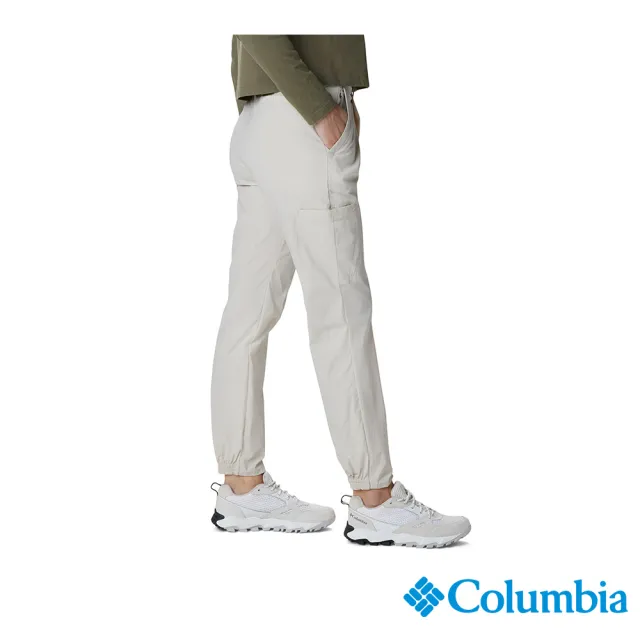 【Columbia 哥倫比亞 官方旗艦】女款-Boundless Trek™防潑長褲-卡其(UAK04570KI/HF)