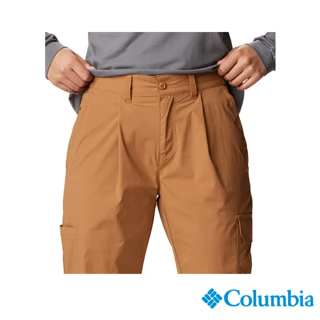 【Columbia 哥倫比亞 官方旗艦】女款-Boundless Trek™防潑長褲-棕色(UAK04570BN/HF)
