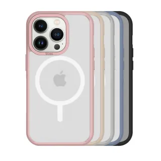 【TOYSELECT】iPhone 15 Pro Max 6.7吋 BLAC Aurora極光霧透 MagSafe iPhone手機殼