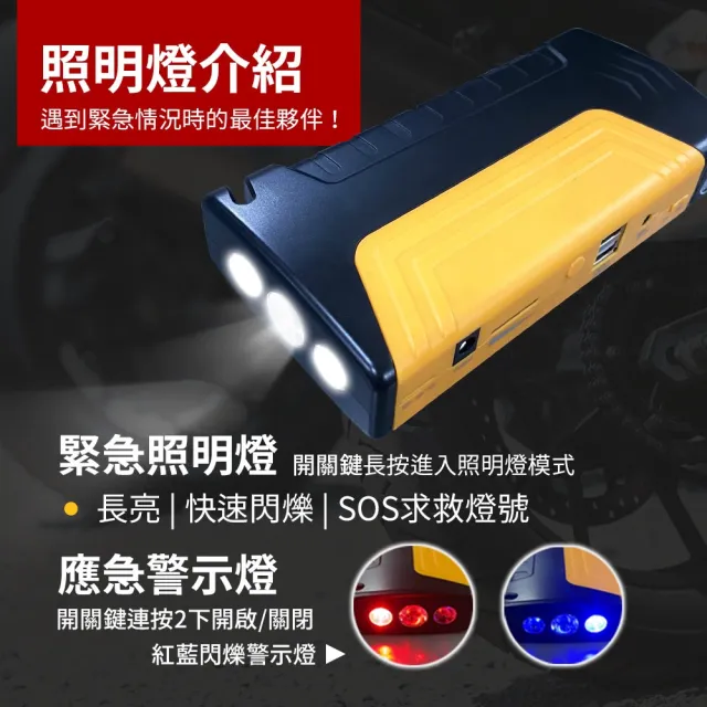 【非常G車】PT-162 12000mAh 多功能 汽機車緊急啟動電源 救車行動電源 智能電夾 附打氣機