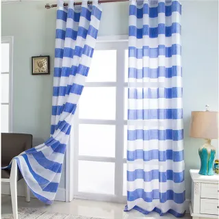 【PLUSIEURS】簡約時尚穿環窗紗簾(寬210x高210公分)