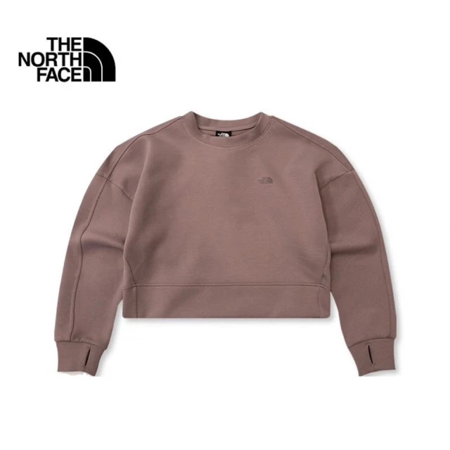 The North Face TNF 圓領套頭衫 W MOONLIGHT OVERSIZED CREW - AP 女 咖(NF0A83SPI0V)