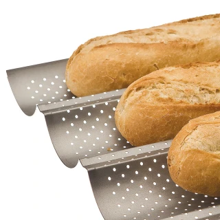 【IBILI】三槽不沾法國麵包烤盤(點心烤模)
