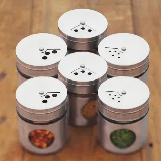 【KitchenCraft】英國 可調孔調味罐6入 / 調味瓶