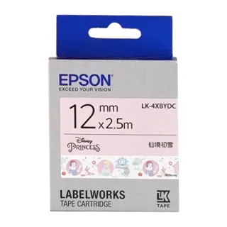 【EPSON】標籤帶 迪士尼系列 白底仙境初雪/12mm(LK-4XBYDC)