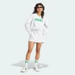 【adidas 愛迪達】上衣 女款 長袖上衣 運動 GFX CREW SWEAT 白 II5612(S2154)