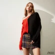 【iROO】偽短裙格紋短褲