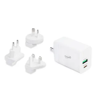 【E-books】20W TypeC USB雙孔萬國旅行快速充電器組合 B71(PD/QC3.0)