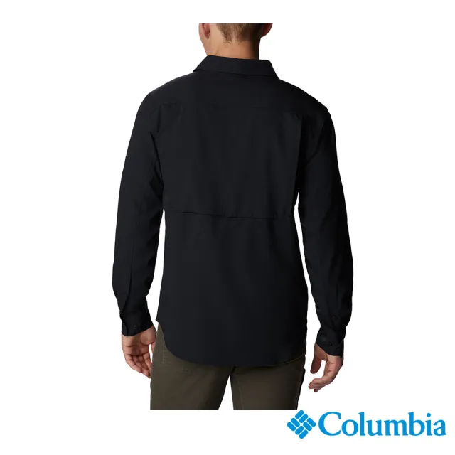 【Columbia 哥倫比亞 官方旗艦】男款-Silver Ridge™全新超防曬UPF50快排長袖襯衫-黑色(UAM16830BK/HF)