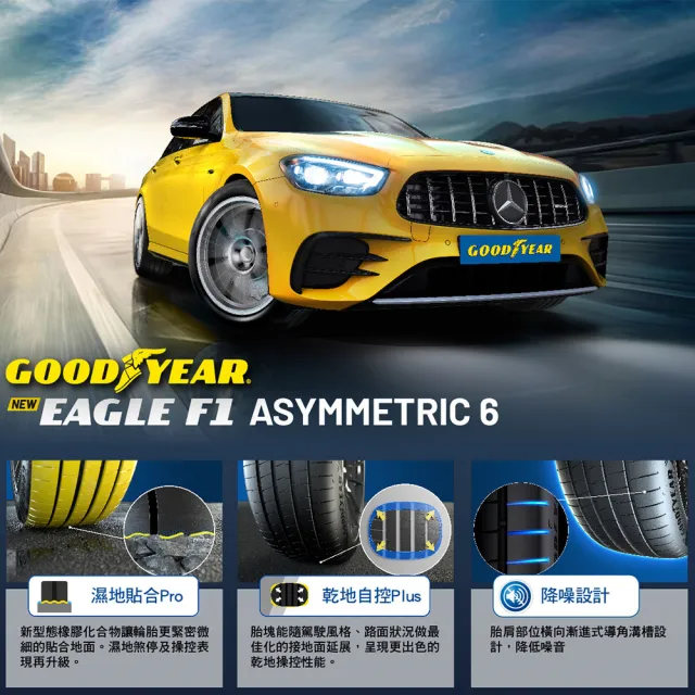 【GOODYEAR 固特異】輪胎固特異 F1A6-2154517吋_二入組_215/45/17(車麗屋)