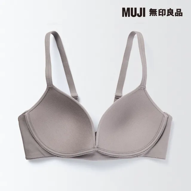 【MUJI 無印良品】女棉混彈性無鋼圈一體成形無背扣胸罩(共3色)