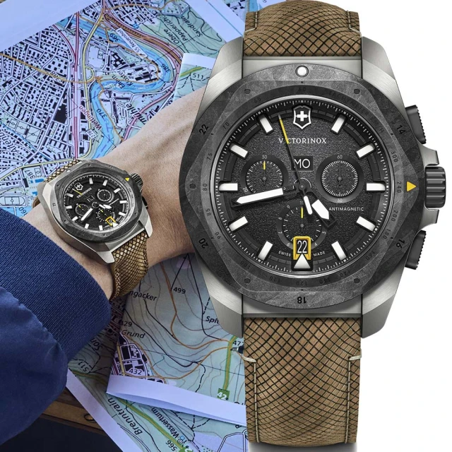 VICTORINOX 瑞士維氏 I.N.O.X. Chrono 200米碳纖維計時腕錶-43mm(VISA-241988.1)