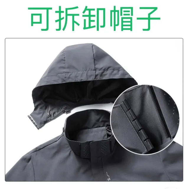 【JP服飾】男女款 防風/防潑水 衝鋒外套 情侶款 外套 連帽外套 秋冬外套 夾克(防風/防潑水/帽可拆 6266)