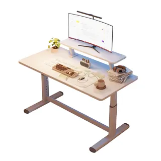 【WELAI】可升降簡約兒童學習桌椅-120CM(作業桌子 電腦桌 寫字桌 大白書桌)