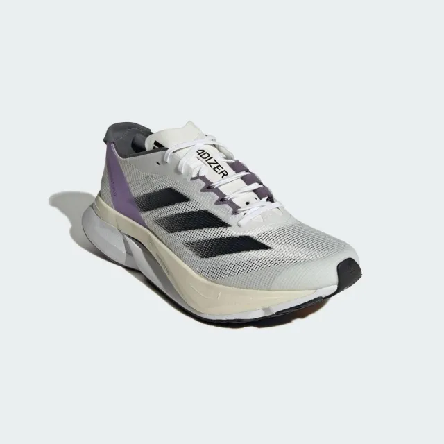 【adidas 愛迪達】Adizero Boston 12 W 男 慢跑鞋 運動 路跑 中長距離 馬牌底 白紫(ID6900)