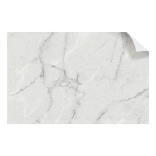 韓國原裝-高擬真自黏水貼壁紙-義大利白灰石(62片/捲Bianco White Gray)