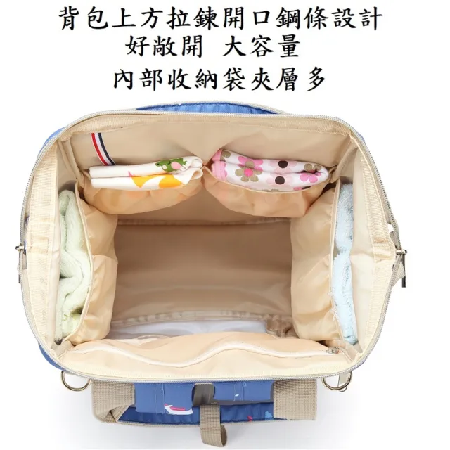 【Babytree】B1105-2 輕量多功能收納款媽媽包 後背包 待產包 育兒包(出國旅行後背包 贈掛勾)