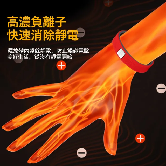 【Kyhome】負離子防靜電手環 靜電消除器 防水防汗 (防被電/防水矽膠/運動手鍊)