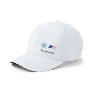 【PUMA】帽子 老帽 棒球帽 男 女 聯名款BMW系列 運動 休閒 白色(02447902)