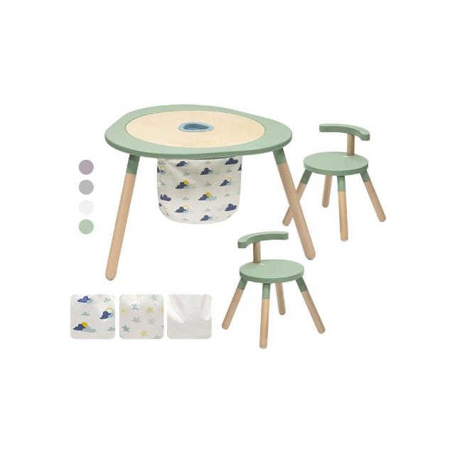 【STOKKE】官方授權 MuTable V2 多功能遊戲桌經典組(一桌二椅+玩具收納袋*1+筆筒*1-多款可選)