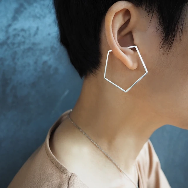 mittag polygon earring_多邊形耳骨環(
