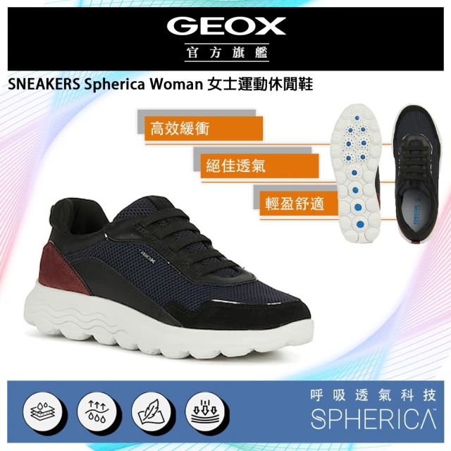 GEOX Spherica Woman 女士運動休閒鞋 黑/