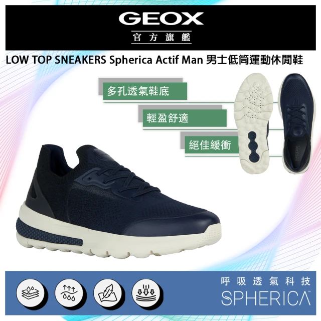 GEOX Spherica Actif Man 男士低筒運動鞋 藍黑(SPHERICA™ GM3F106-40)