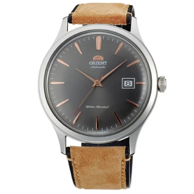 ORIENT 東方錶 經典潛水機械腕錶 麂皮帶款 黑面 42