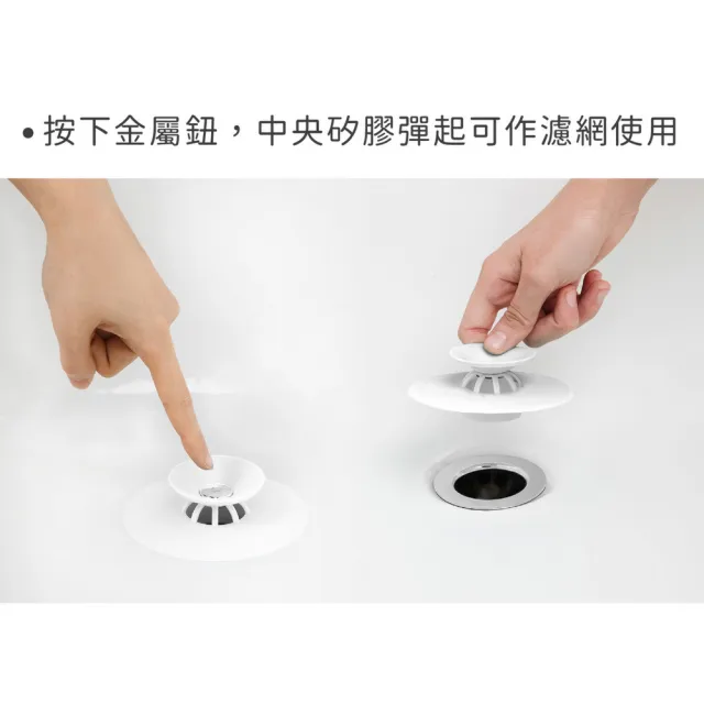 【UMBRA】加拿大 按壓式矽膠水槽濾網 雲朵白10.5cm  / 出水口 排水孔 過濾網