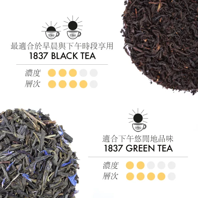 【TWG Tea】優雅禮盒茶組 My Posh Tea Set(1837紅茶150gx1+1837綠茶120gx1)