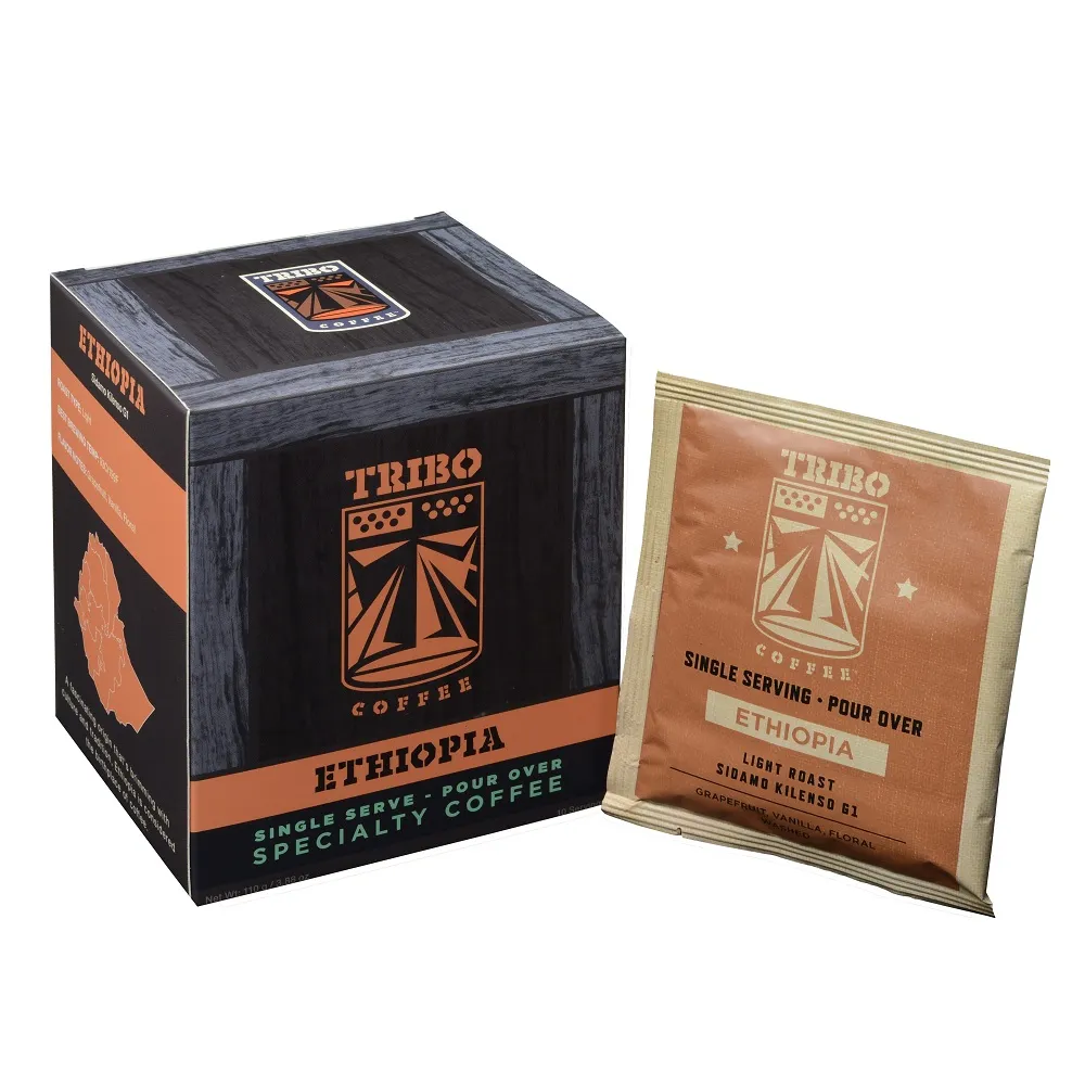 【TRIBO COFFEE】衣索比亞 西達摩 淺烘焙濾掛咖啡(11gx10包/盒; 精品咖啡; 冠軍烘豆師)