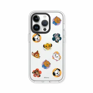 【RHINOSHIELD 犀牛盾】iPhone 14/Plus/14 Pro/Max/Clear透明防摔手機殼/迪士尼經典系列-經典貼紙(迪士尼)