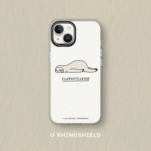 【RHINOSHIELD 犀牛盾】iPhone 13/Pro/13 Pro Max/Clear透明防摔手機殼/I Love Doodle-樹懶(I Love Doodle)