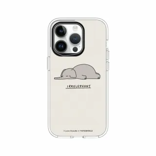 【RHINOSHIELD 犀牛盾】iPhone 12/Pro/12 Pro Max/Clear透明防摔手機殼/I Love Doodle-大象(I Love Doodle)