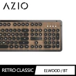 【AZIO】RETRO ELWOOD BT 藍牙核桃木打字機鍵盤-typelit軸(PC/MAC鍵盤)