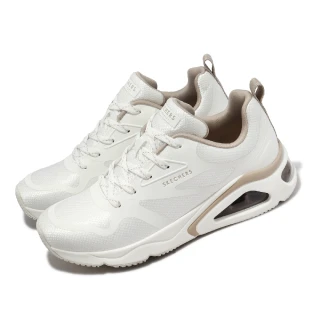 【SKECHERS】休閒鞋 Tres-Air Uno-Modern AFF-Air 女鞋 白 微增高 氣墊 記憶鞋墊(177421-WHT)