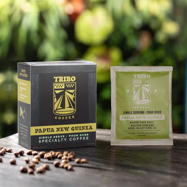 【TRIBO COFFEE】新幾內亞 瓦吉谷地 水洗 中深烘焙濾掛咖啡(11gx5包/盒; 精品咖啡; 冠軍烘豆師)