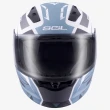 【SOL】SM-3 戰將 消光白/灰藍銀 可樂帽 全罩式 MD-04(可掀式安全帽│鏡片│內襯│輕量化)