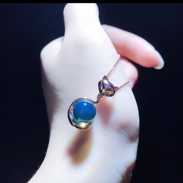 【勝弘珠寶】多明尼加藍珀狐狸項鍊-9mm