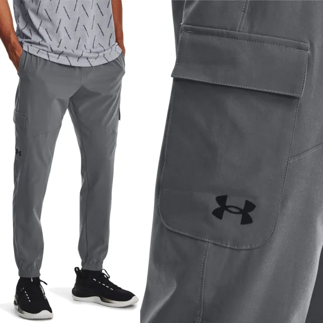 【UNDER ARMOUR】UA 男 Stretch Woven Cargo長褲_1380358-012(桃灰色)