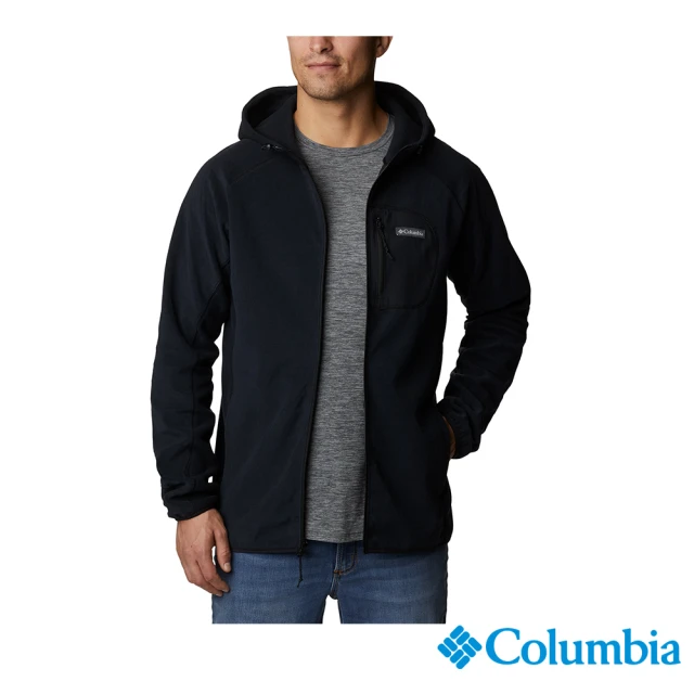 Columbia 哥倫比亞 男款-M Outdoor Tracks™柔暖刷毛連帽外套-黑色(UAE49030BK/HF)