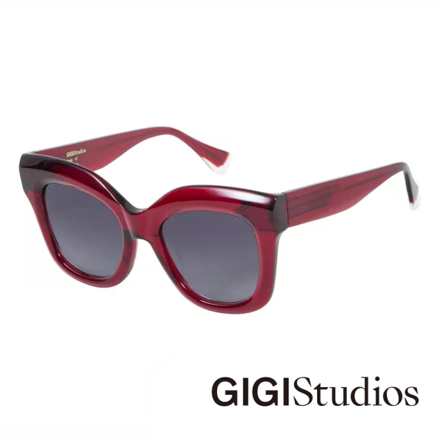 GIGI Studios 質感蝴蝶型貓眼太陽眼鏡(紅 - GILDA-6774/6)