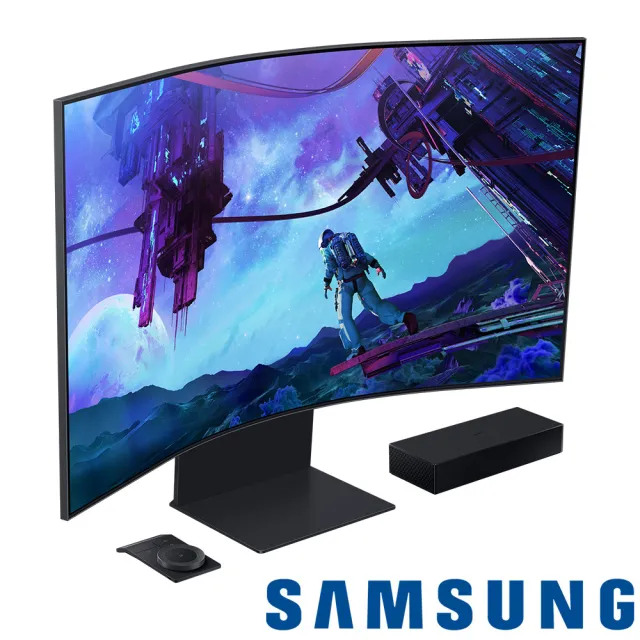 【SAMSUNG 三星】S55CG970NC Odyssey Ark 2 55型 Mini LED 4K 165Hz 曲面智慧電競螢幕