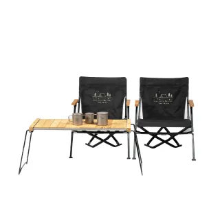 【Outdoorbase】贈純鈦杯 精品咖啡館 IGT桌露營椅套組(露營椅 戶外椅  IGT桌 餐廚桌)